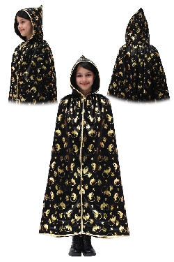 MANTELLO CAPPUCCIO LAMINATO FANTASMA ORO BAMBINO